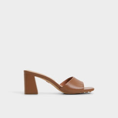 Block heel Tisha Tan Women's Heeled mules - Heeled mule