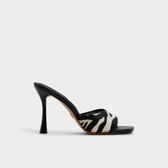 Evadalia White/Black Women's Heeled mules - Heeled mule