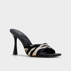 Evadalia White/Black Women's Heeled mules - Heeled mule