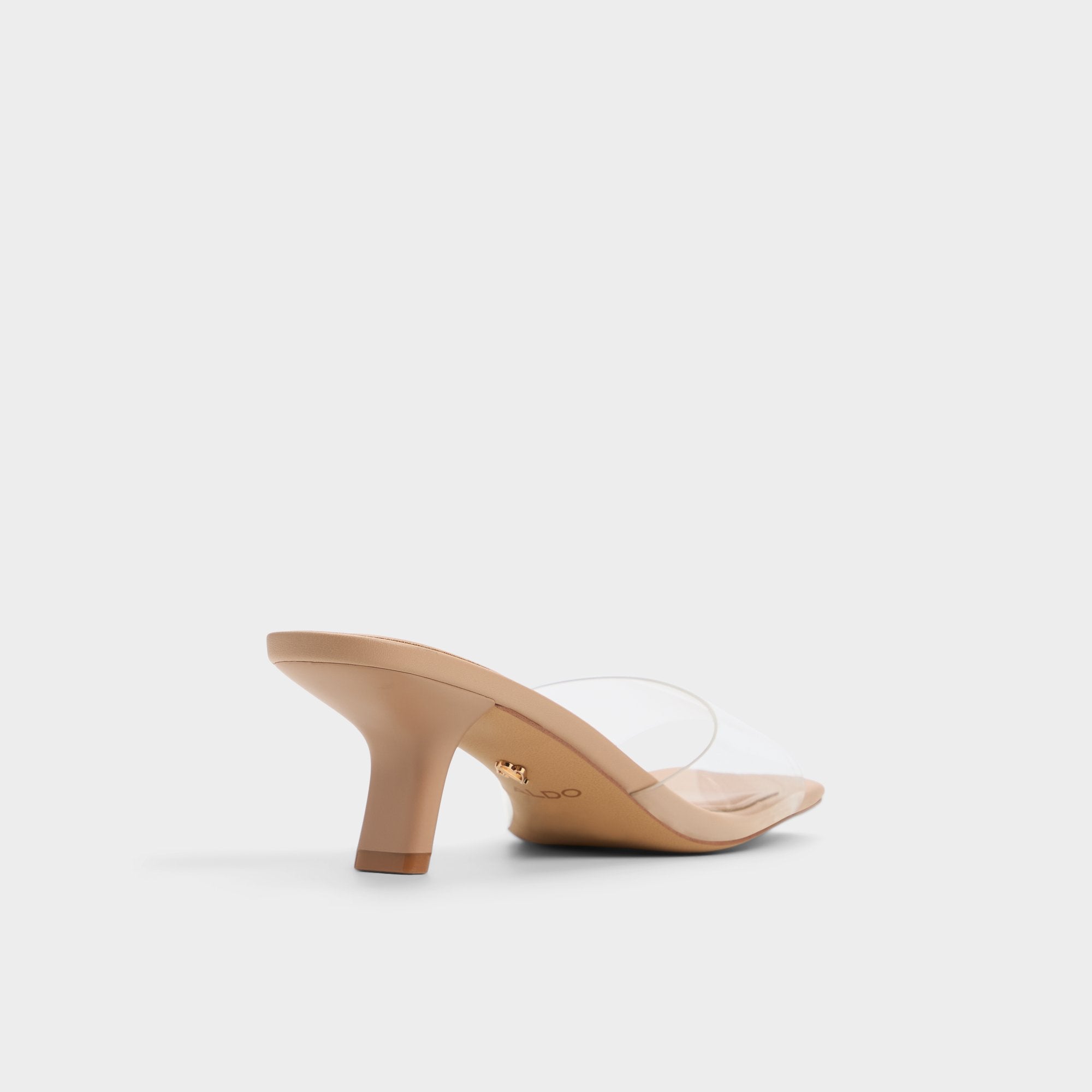 Kitten heel Enchanting Tan Women's Heeled mules - Heeled mule