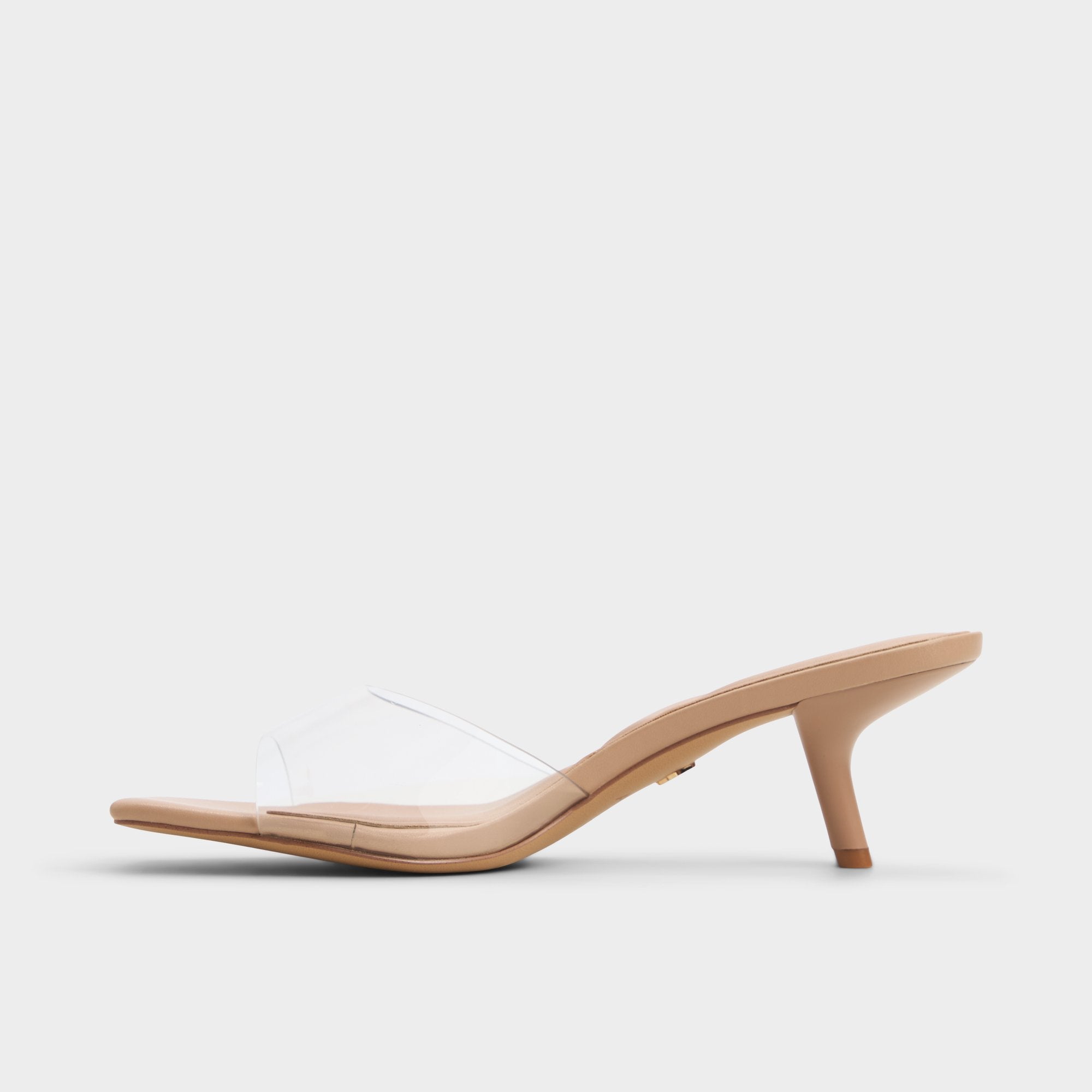 Kitten heel Enchanting Tan Women's Heeled mules - Heeled mule