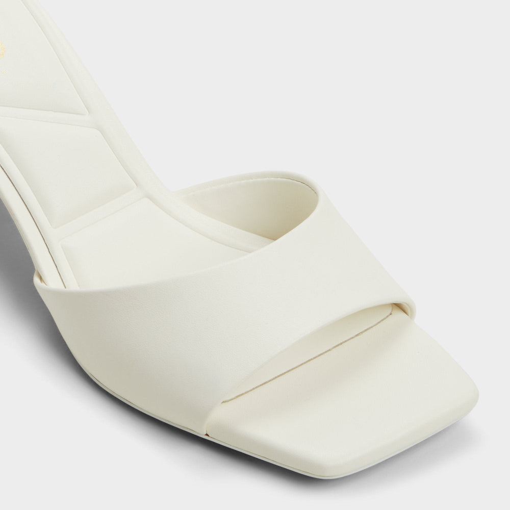 Kitten heel Enchanting White Women's Heeled mules - Heeled mule