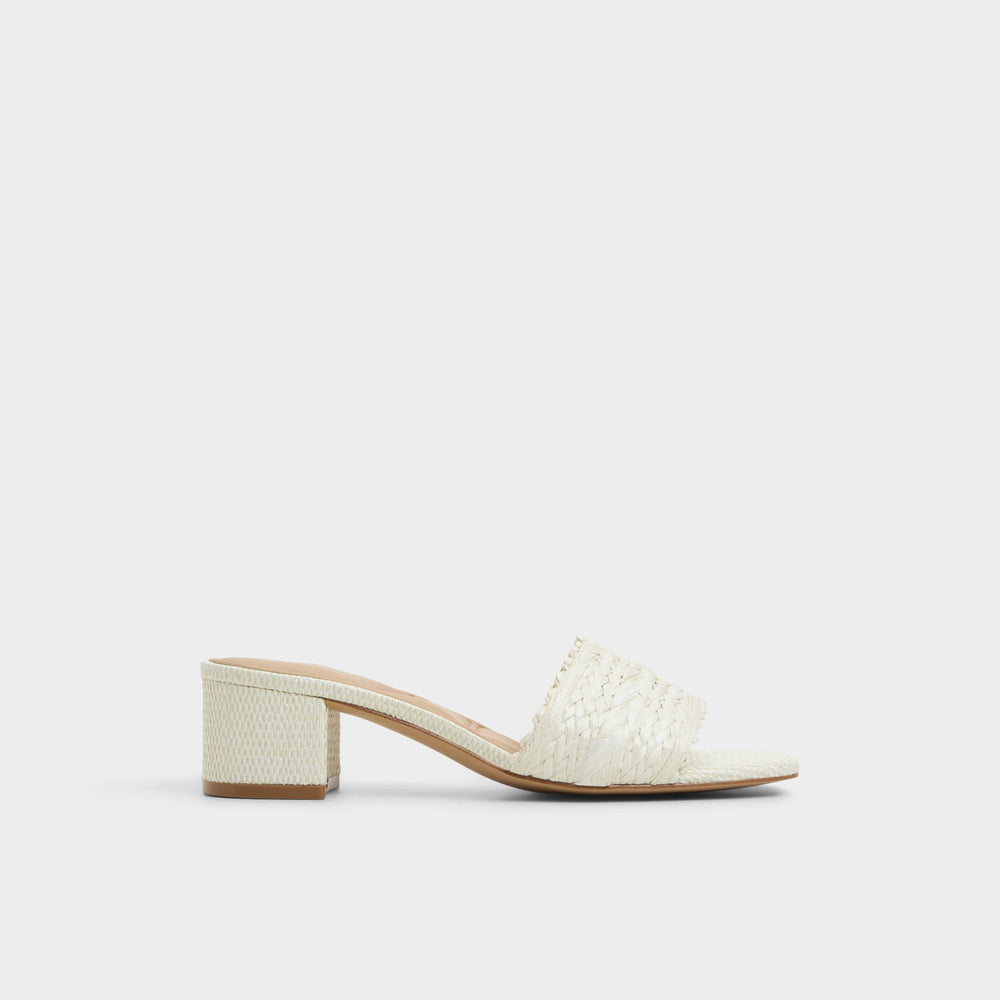Claudina White/Bone Women's Block heels - Heeled mule Block heel