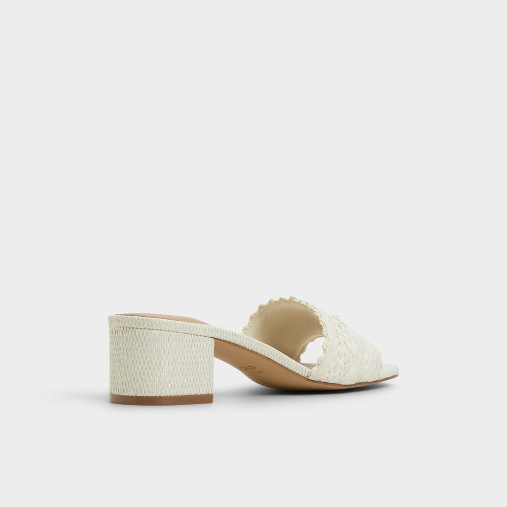 Claudina White/Bone Women's Block heels - Heeled mule Block heel