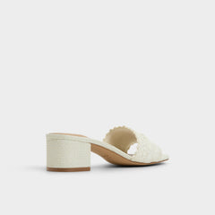 Claudina White/Bone Women's Block heels - Heeled mule Block heel