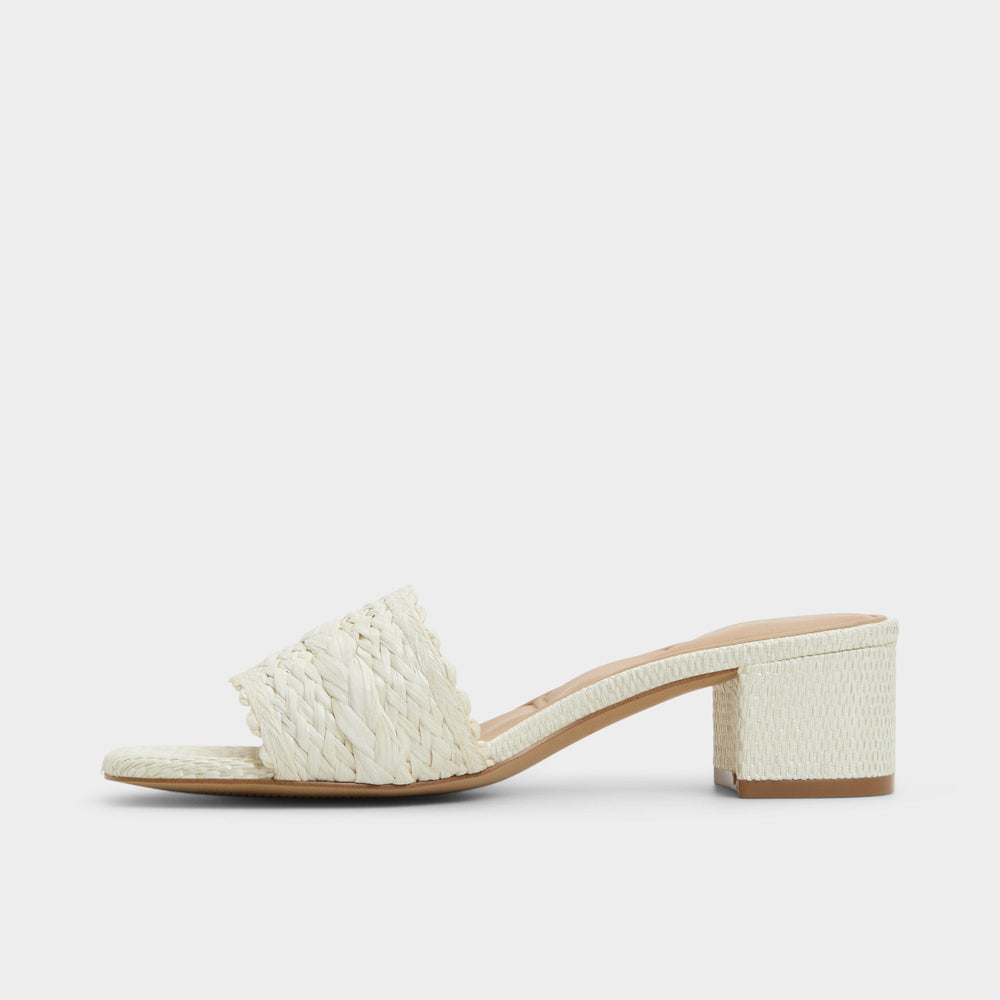 Claudina White/Bone Women's Block heels - Heeled mule Block heel