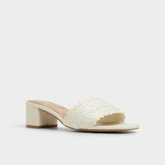 Claudina White/Bone Women's Block heels - Heeled mule Block heel