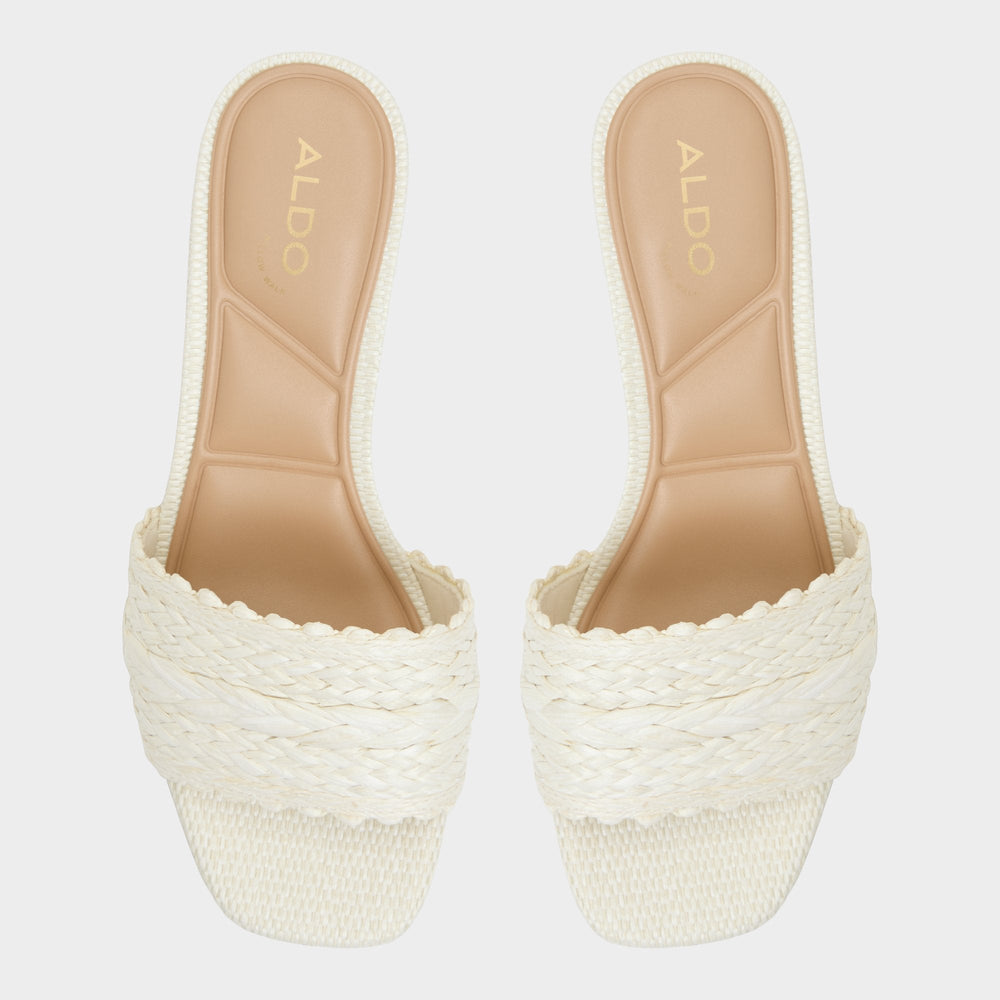 Claudina White/Bone Women's Block heels - Heeled mule Block heel