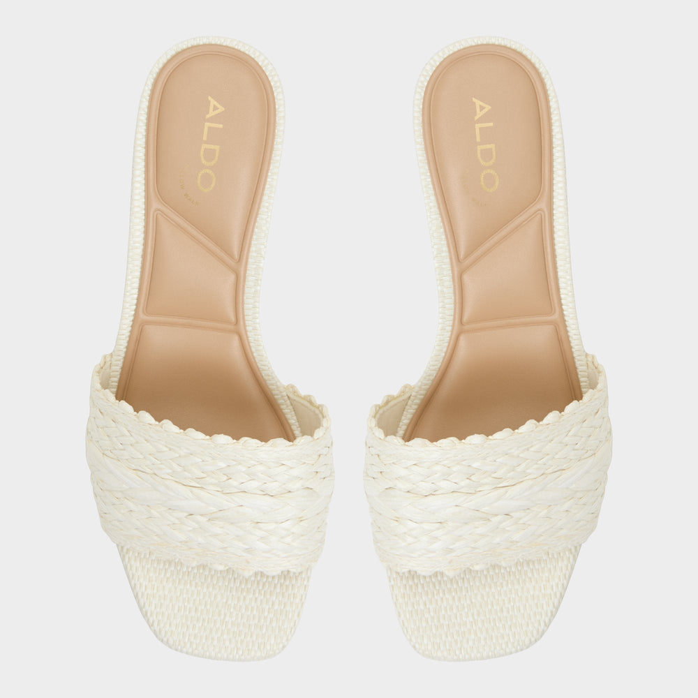 Claudina White/Bone Women's Block heels - Heeled mule Block heel