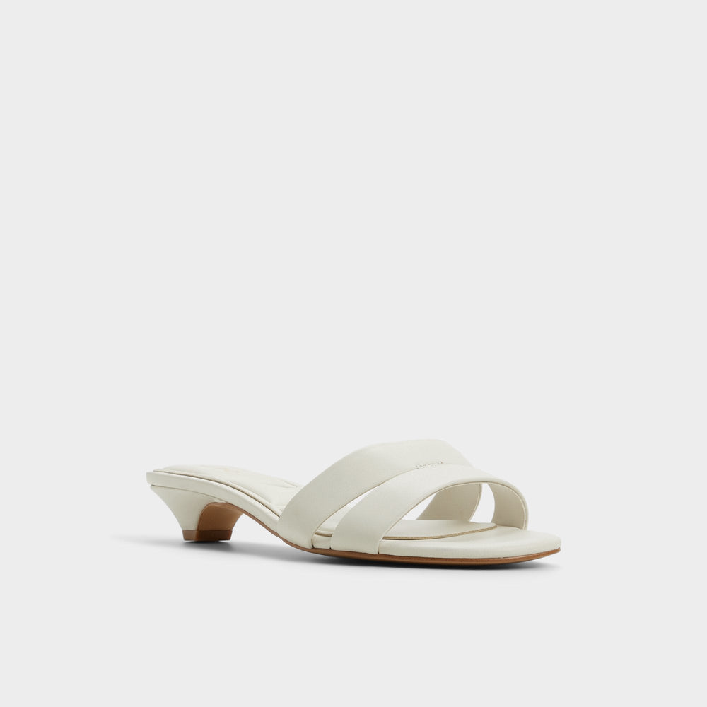 Kitten heel Scarletta White/Bone Women's Mule slides - Heeled mule