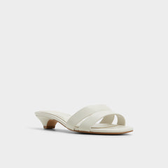 Kitten heel Scarletta White/Bone Women's Mule slides - Heeled mule