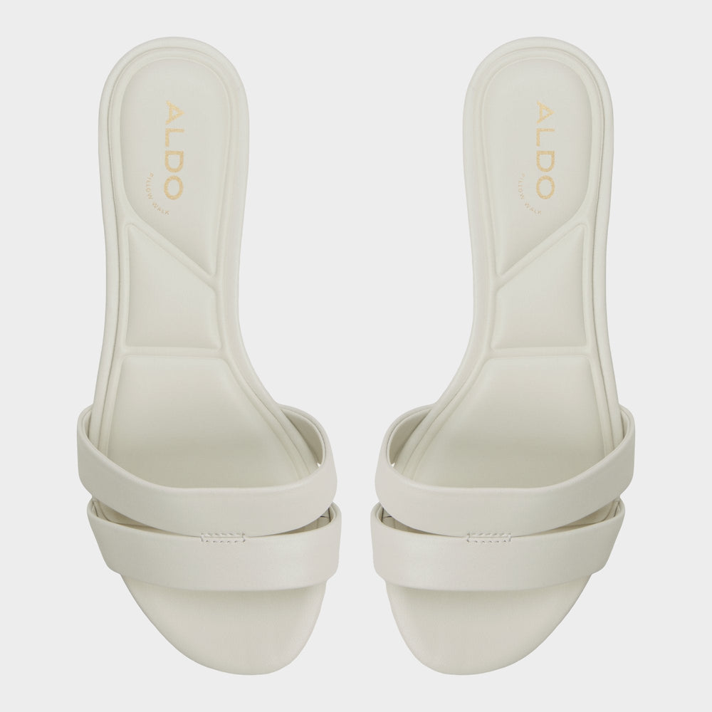 Kitten heel Scarletta White/Bone Women's Mule slides - Heeled mule