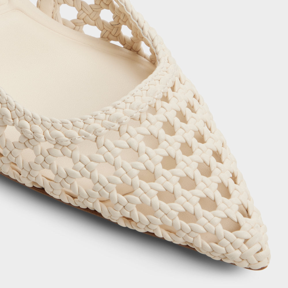 Violettia in Light Beige - Sling back high heel Kitten heel