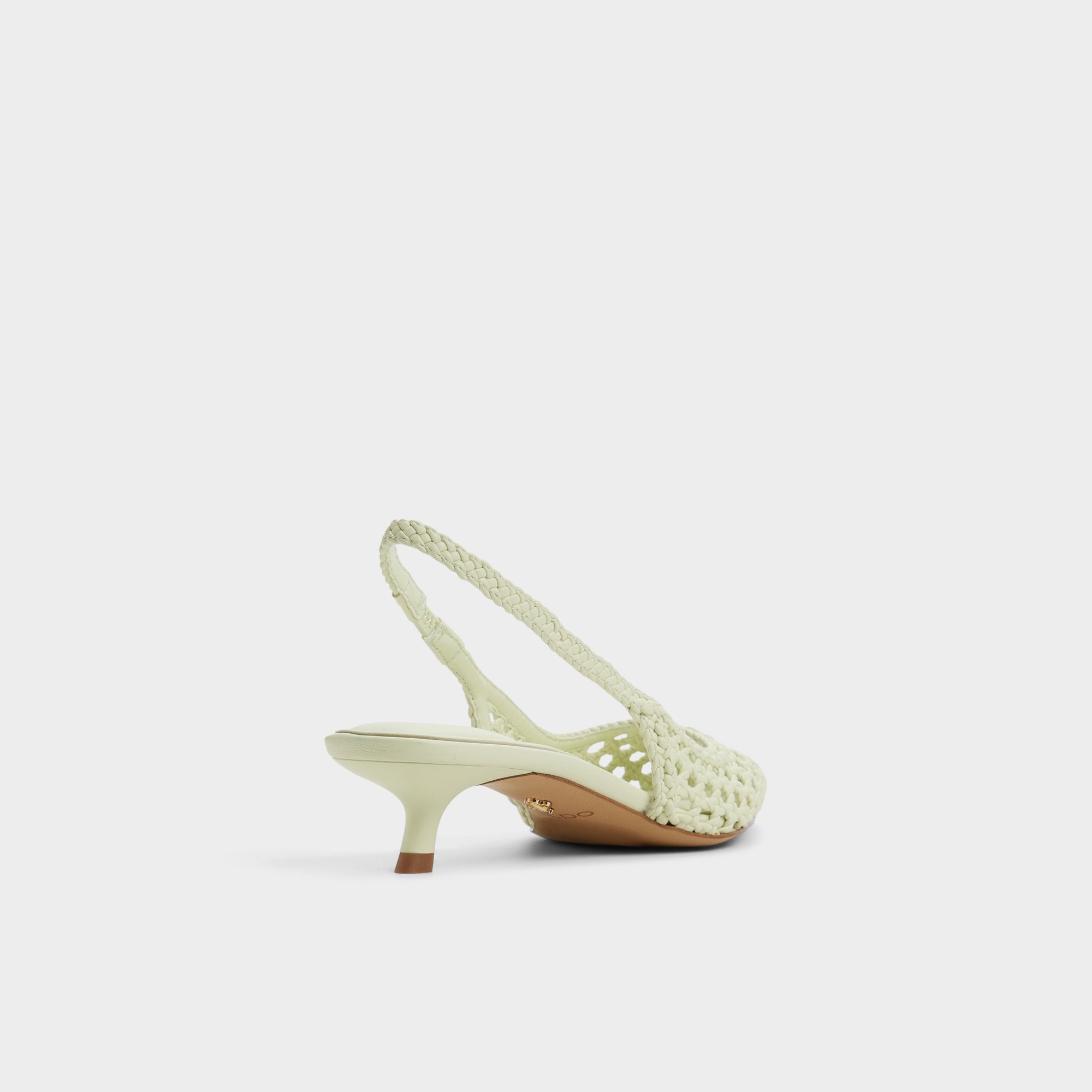 Kitten heel Violettia in Other Green - Sling back high heel