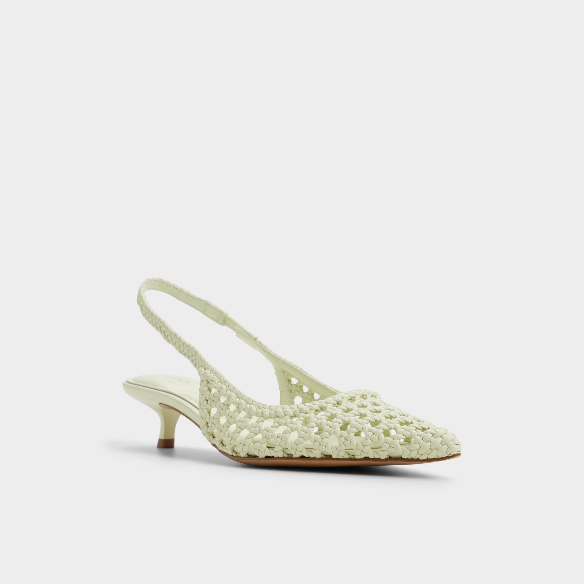 Kitten heel Violettia in Other Green - Sling back high heel