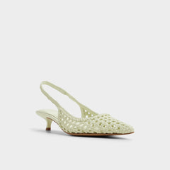 Kitten heel Violettia in Other Green - Sling back high heel
