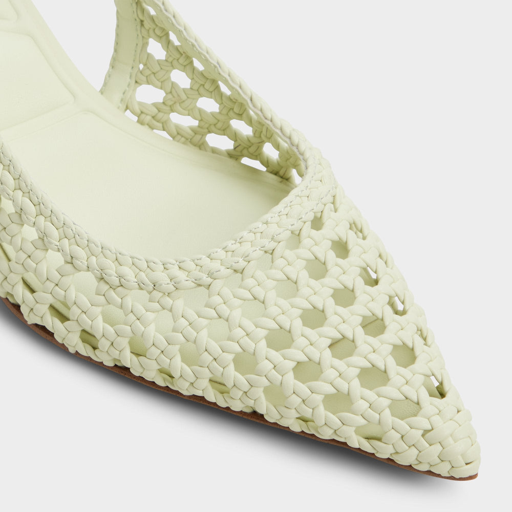 Kitten heel Violettia in Other Green - Sling back high heel