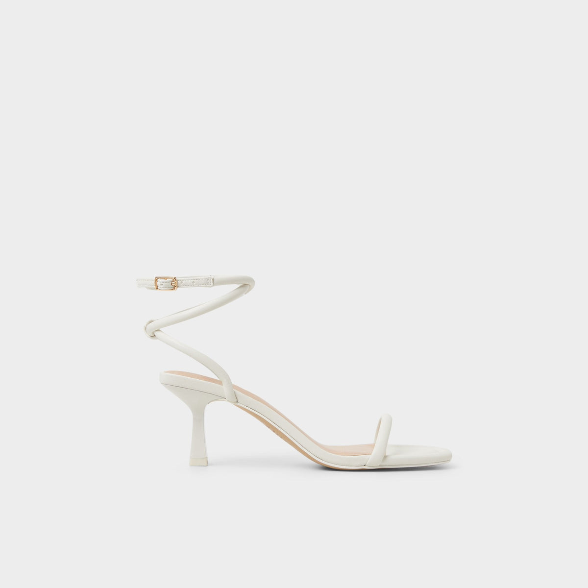 Demmi White Women's Strappy sandals - Kitten heel
