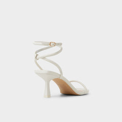 Demmi White Women's Strappy sandals - Kitten heel
