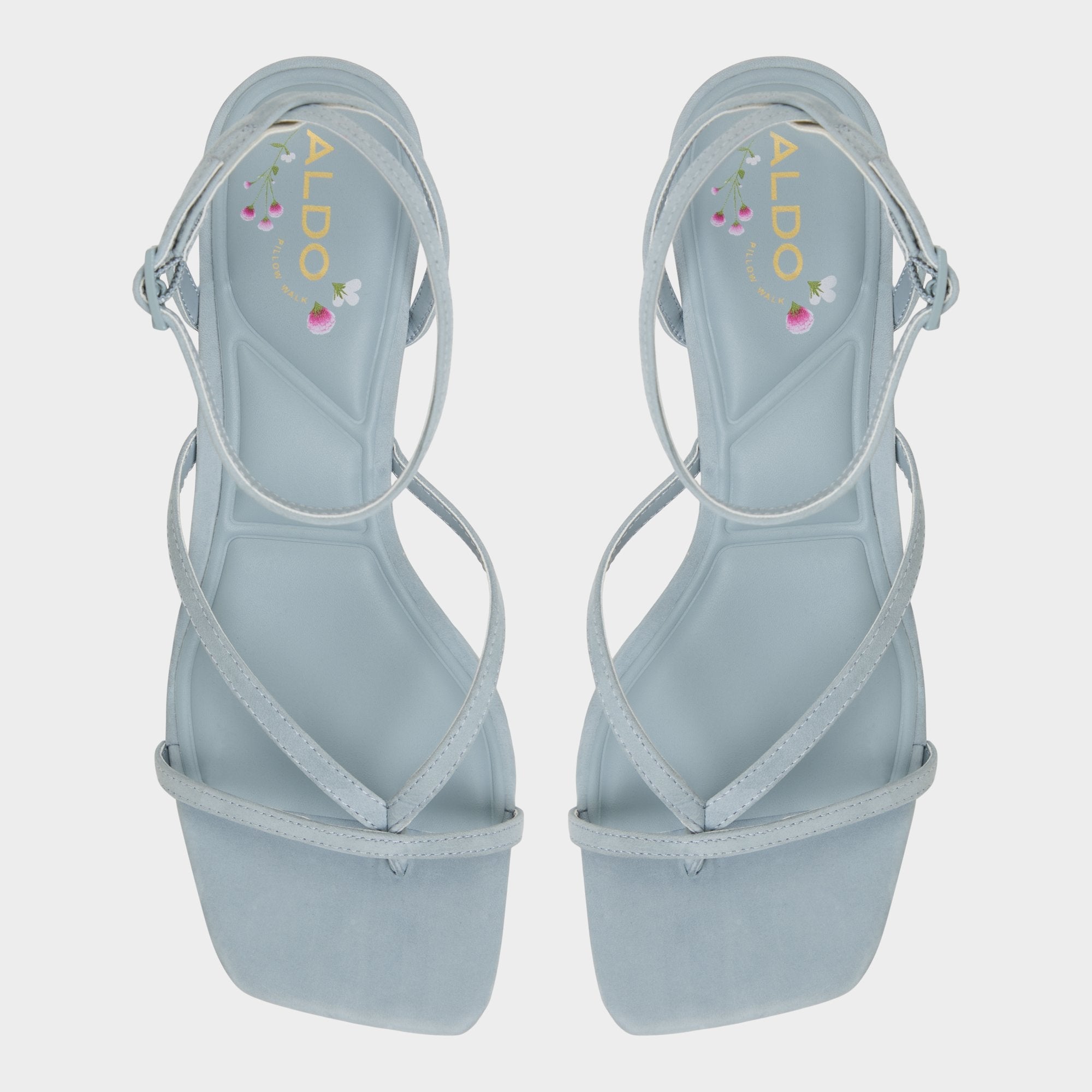 Soffie Other Blue Women's Strappy sandals - Strappy heeled sandal Kitten heel