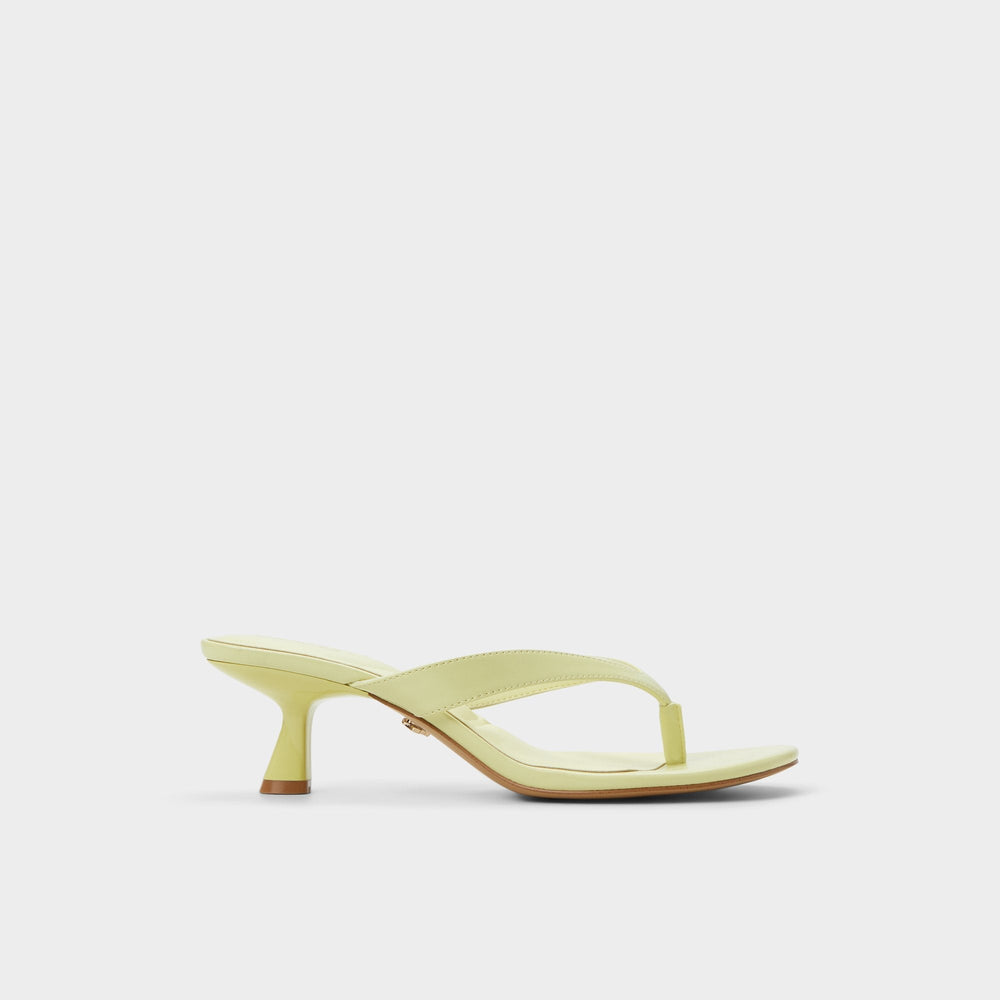 Jump Other Yellow Women's Strappy sandals - Heeled flip flop Kitten heel