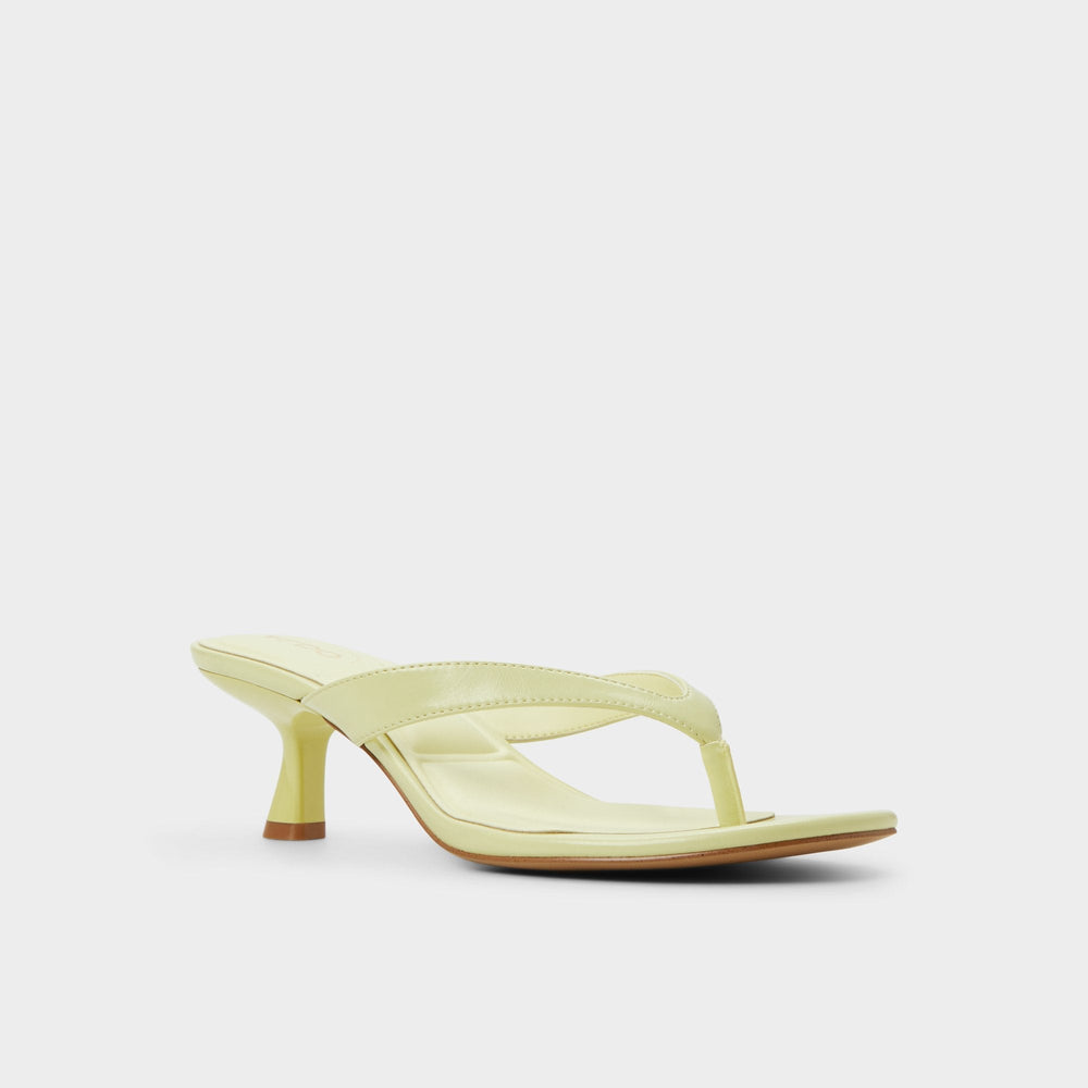 Jump Other Yellow Women's Strappy sandals - Heeled flip flop Kitten heel