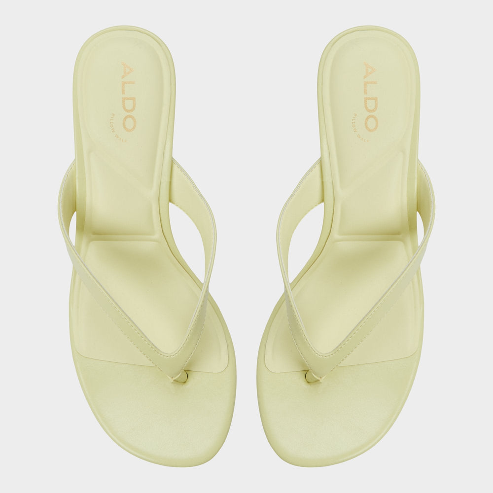 Jump Other Yellow Women's Strappy sandals - Heeled flip flop Kitten heel