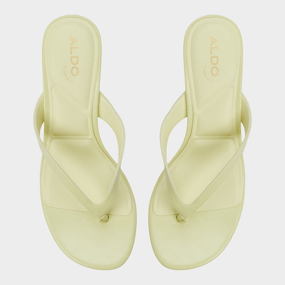 Jump Other Yellow Women's Strappy sandals - Heeled flip flop Kitten heel