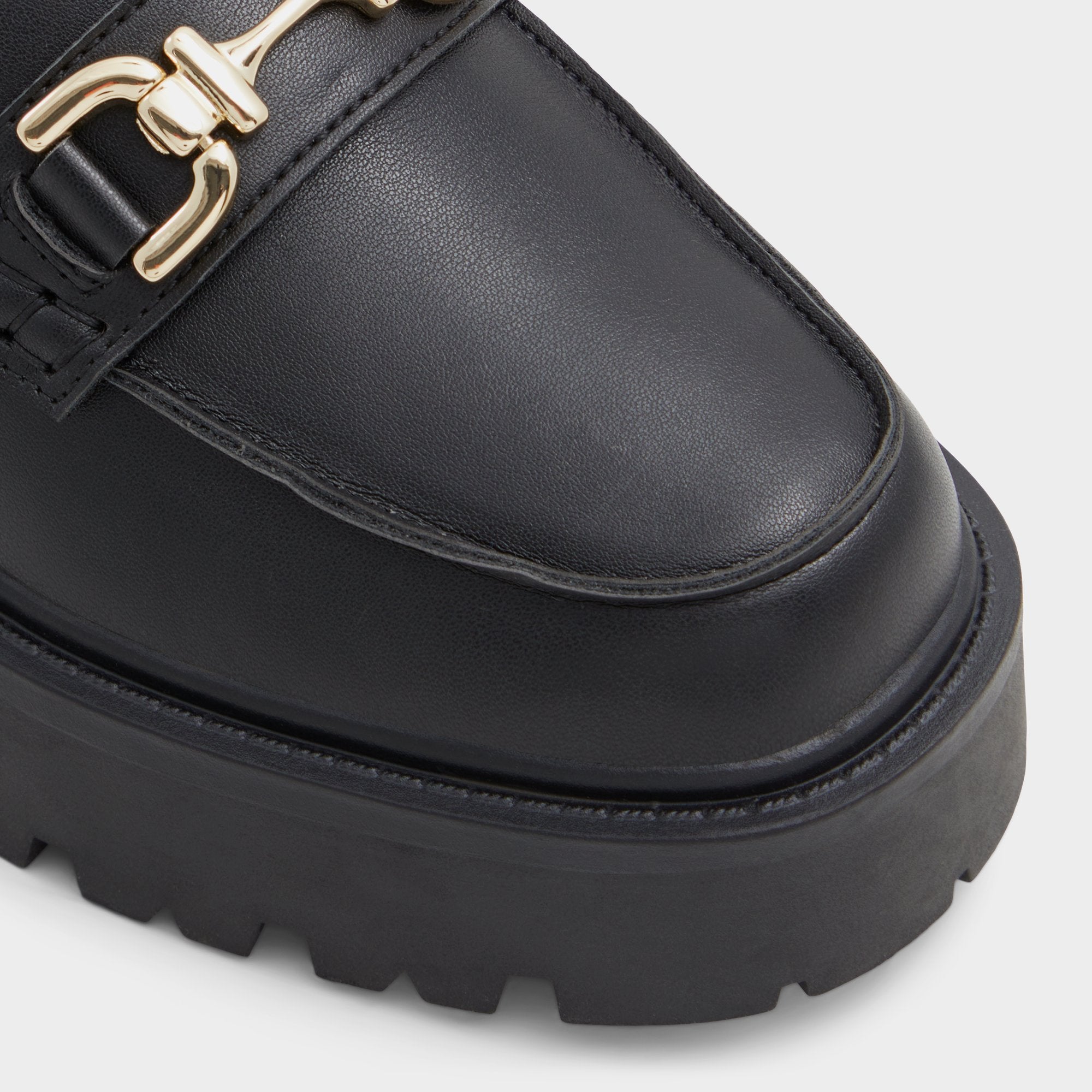 Oneameth Black Synthetic Smooth Women's Loafers & Oxfords - Loafer Lug sole