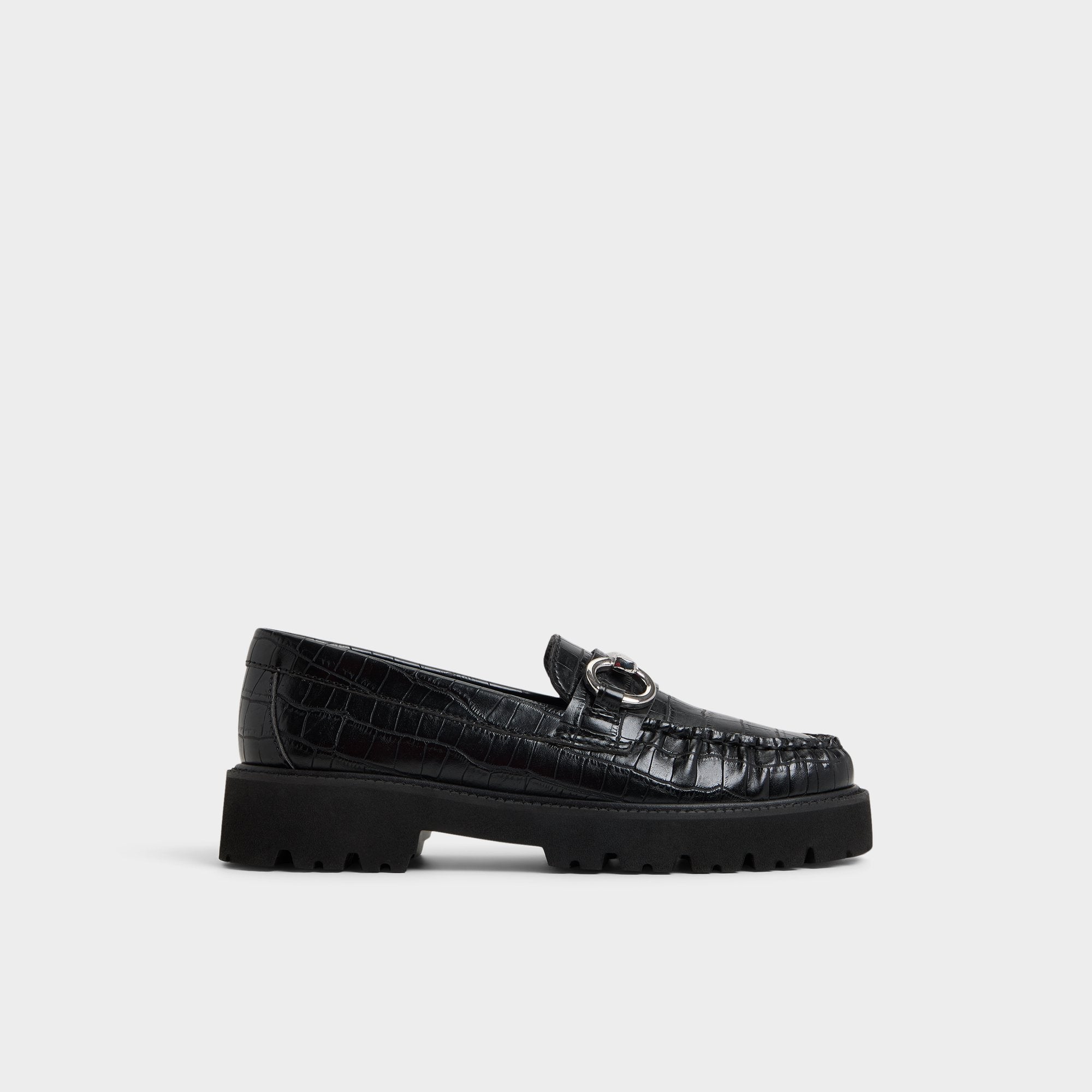 Danrose Black Women's Loafers & Oxfords - Loafer Lug sole