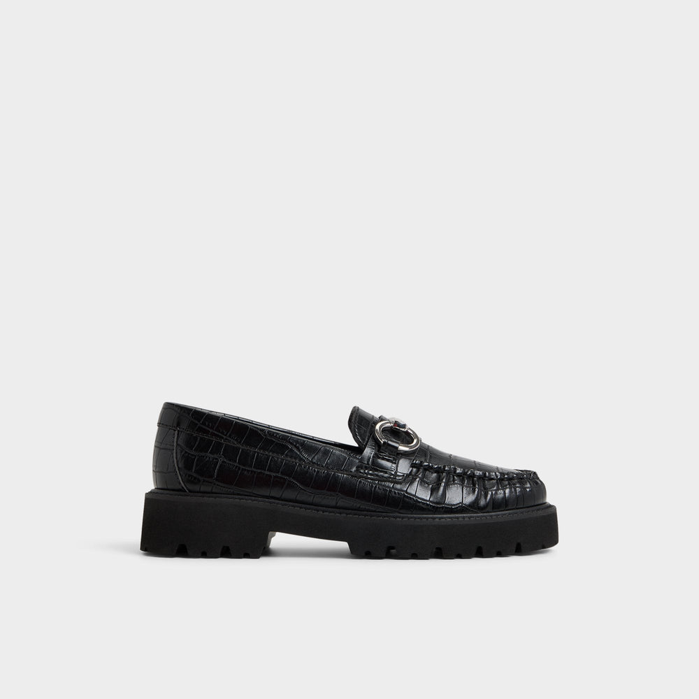 Danrose Black Women's Loafers & Oxfords - Loafer Lug sole