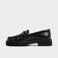 Danrose Black Women's Loafers & Oxfords - Loafer Lug sole