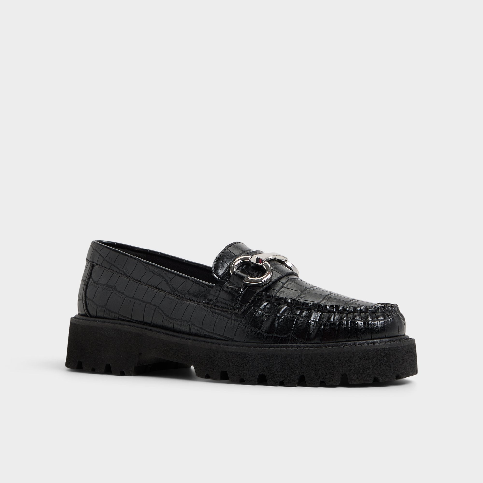 Danrose Black Women's Loafers & Oxfords - Loafer Lug sole