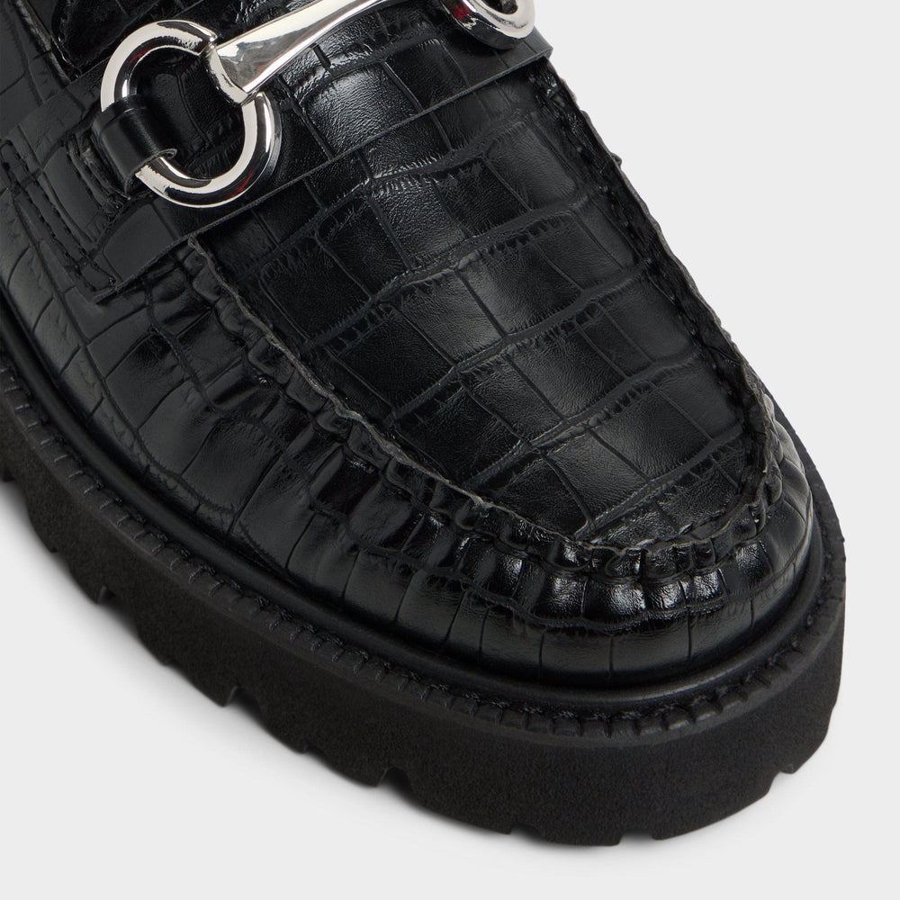 Danrose Black Women's Loafers & Oxfords - Loafer Lug sole