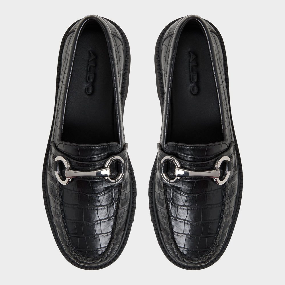 Danrose Black Women's Loafers & Oxfords - Loafer Lug sole