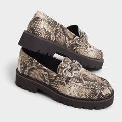 Danrose in Open Brown - Loafer Lug sole