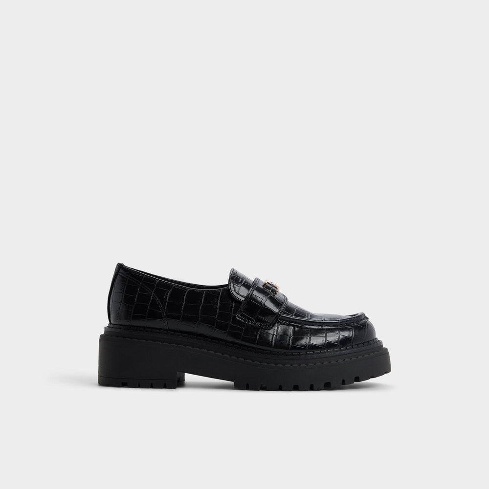 Lug sole Miravelle in Black - Loafer