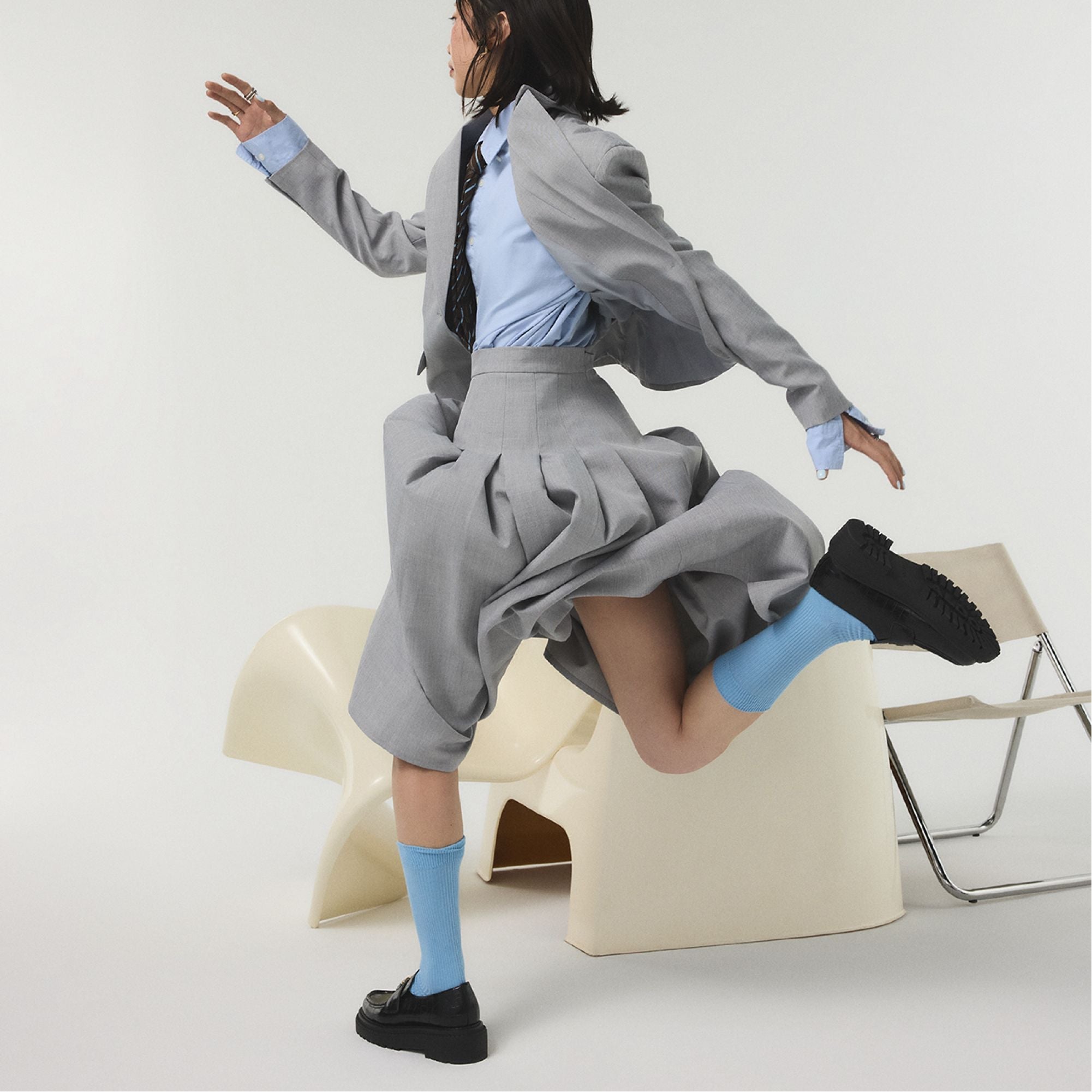 Lug sole Miravelle in Black - Loafer