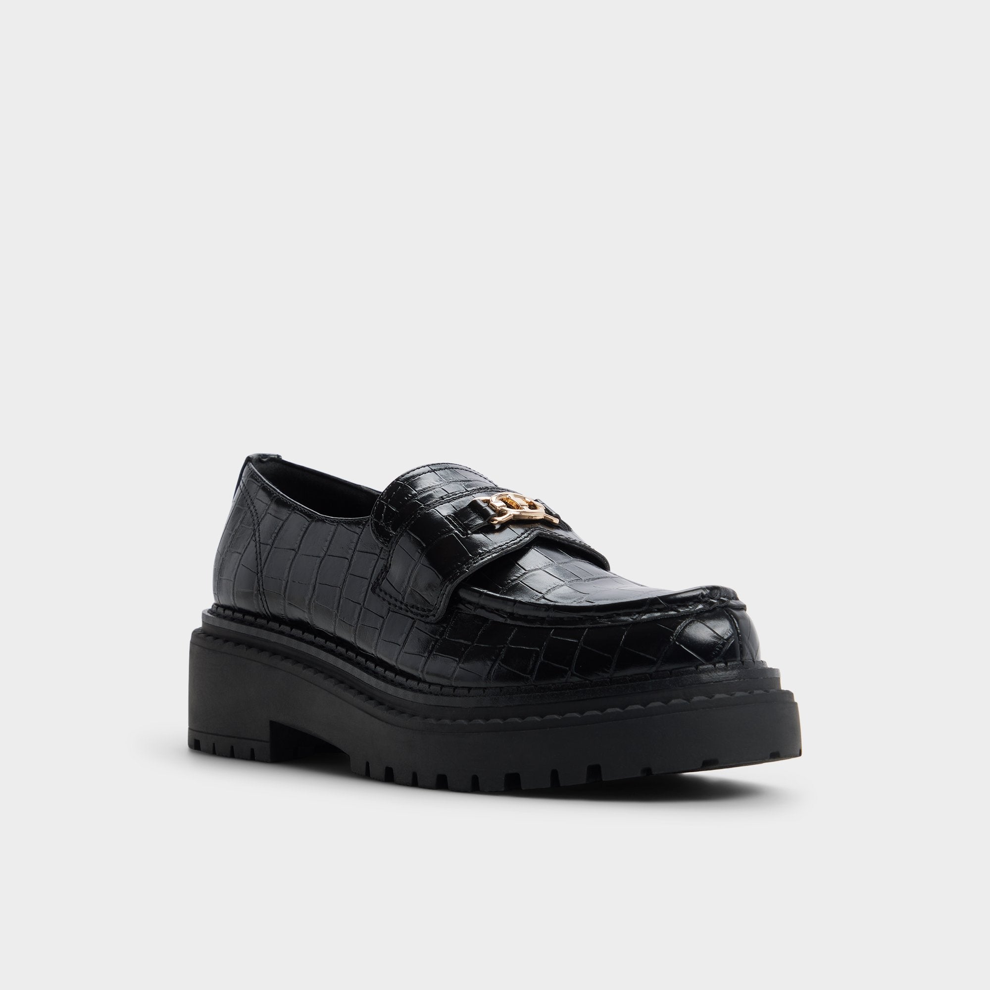 Lug sole Miravelle in Black - Loafer