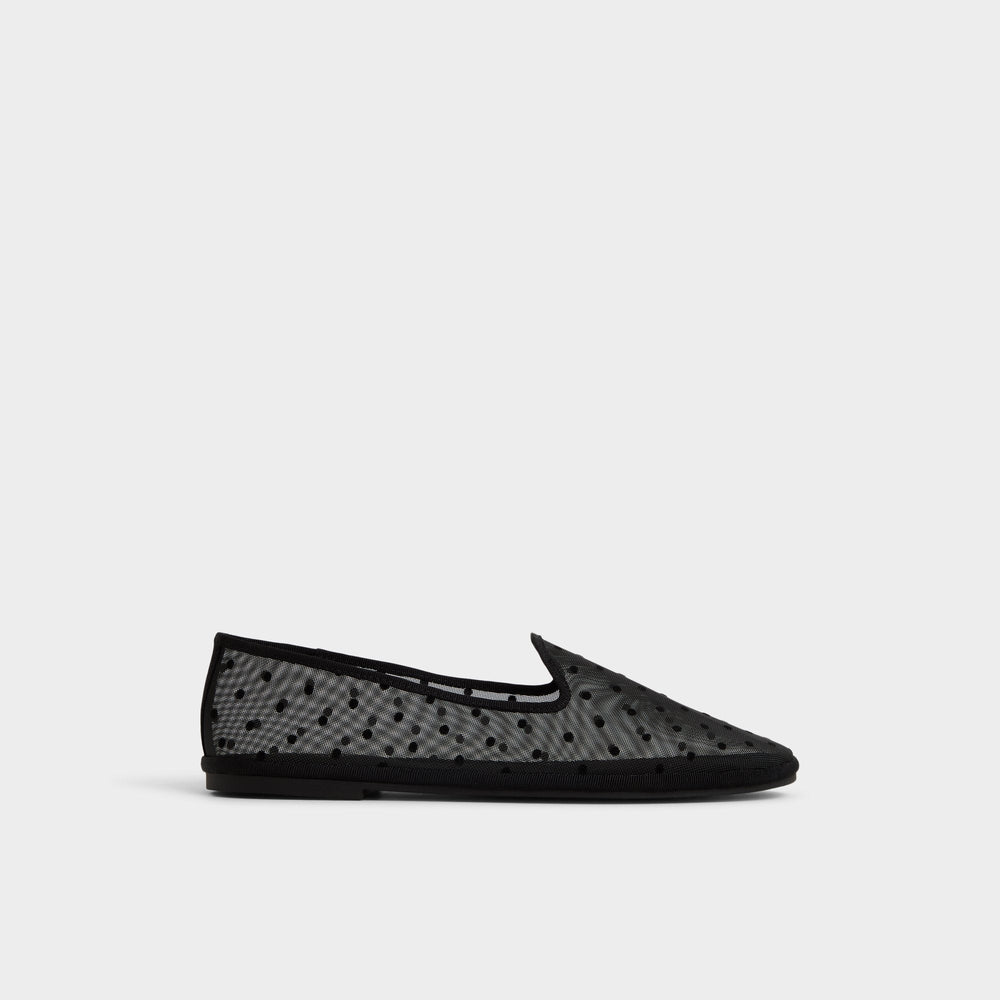 Aurabelle Black Textile Mesh Women's Loafers & Oxfords - Loafer
