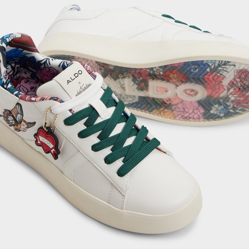 Whatisadam in White Multi - Women's low top sneaker Cup sole