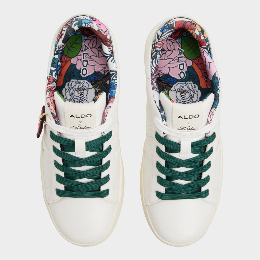 Whatisadam in White Multi - Women's low top sneaker Cup sole