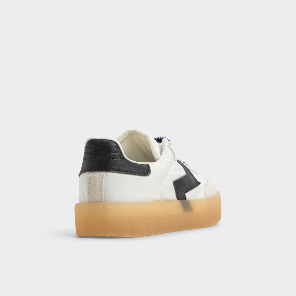 Retrostep White/Black Women's Low top sneakers - Low top sneaker Jogger sole