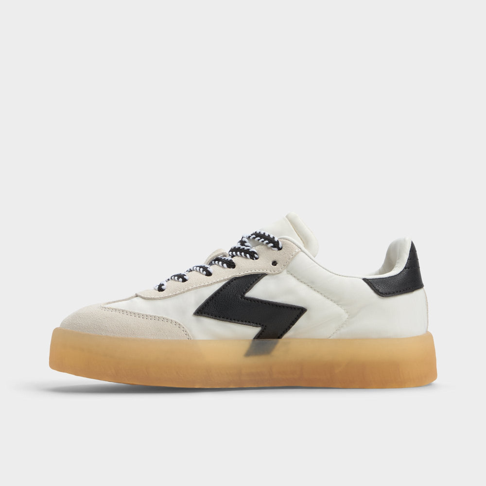 Retrostep White/Black Women's Low top sneakers - Low top sneaker Jogger sole