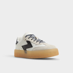 Retrostep White/Black Women's Low top sneakers - Low top sneaker Jogger sole