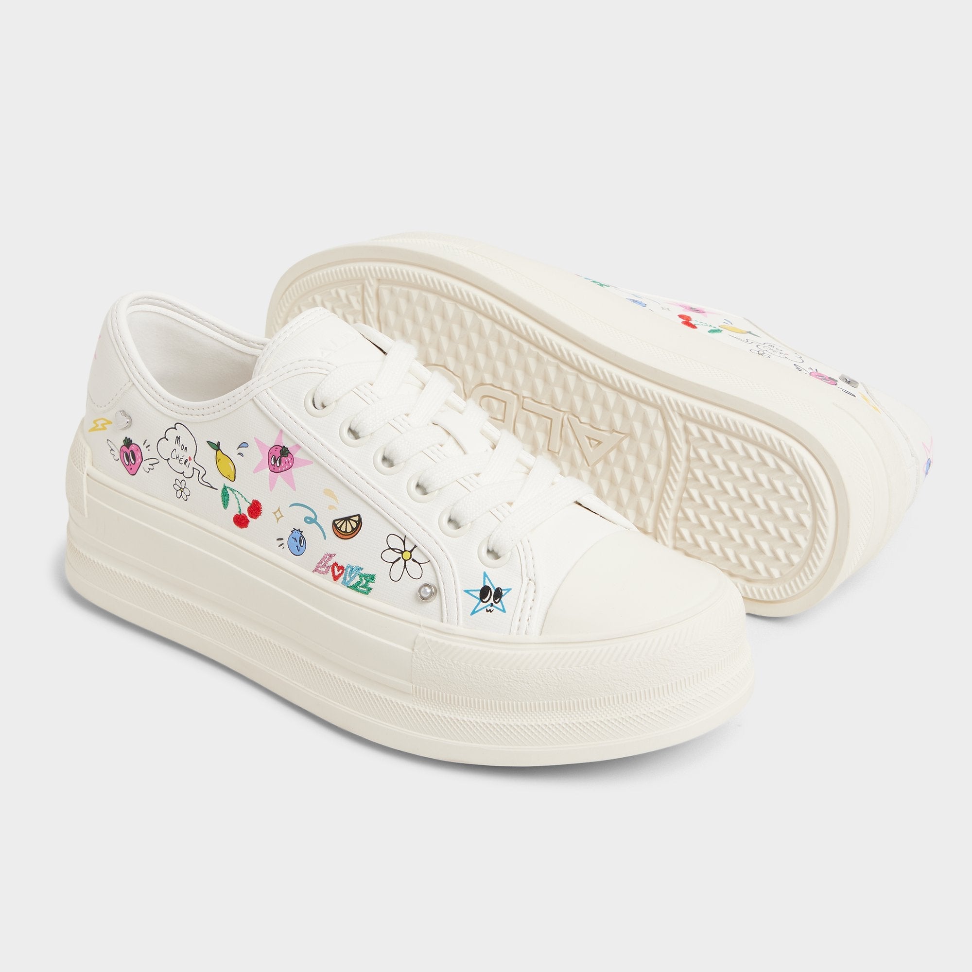 Rayes White/Multi Women's Low top sneakers - Sneaker Platform