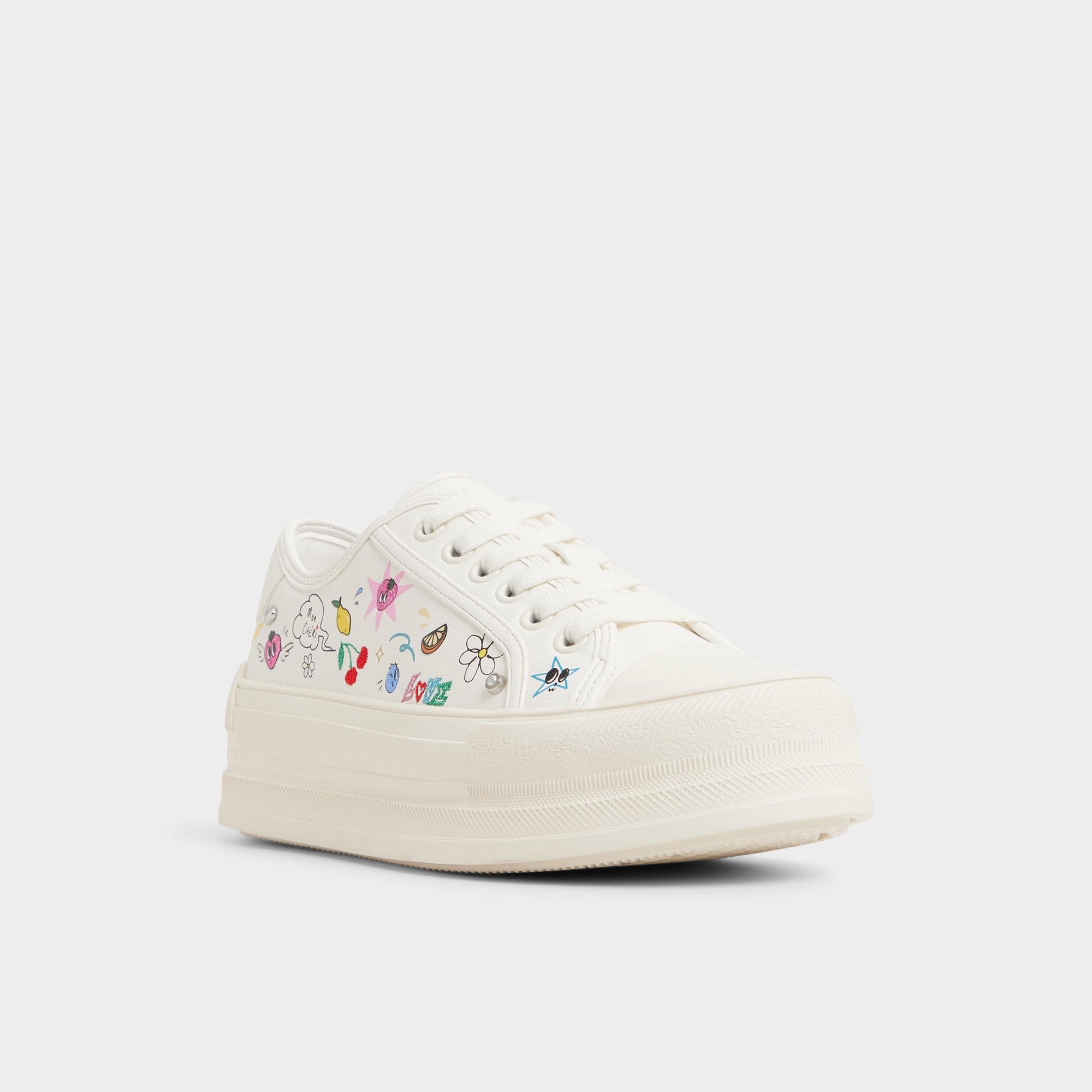 Rayes White/Multi Women's Low top sneakers - Sneaker Platform