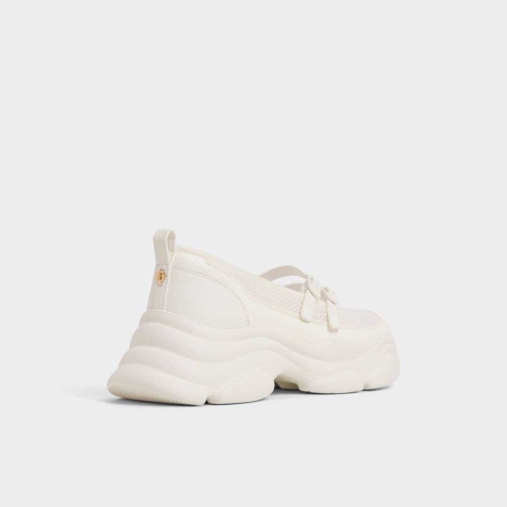 Aethera White Women's Platform and wedge sneakers - Mary Jane Sneakers Jogger sole