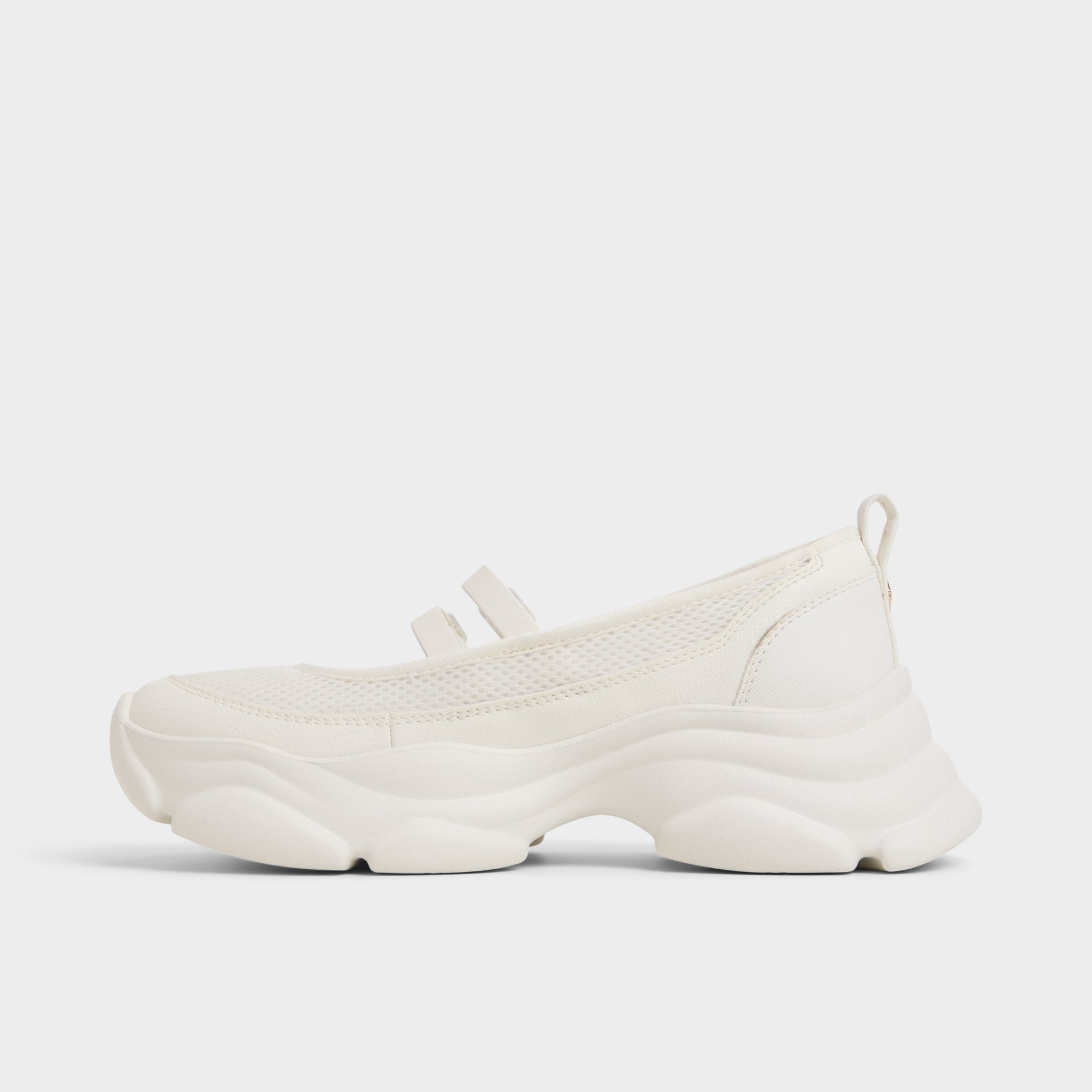 Aethera White Women's Platform and wedge sneakers - Mary Jane Sneakers Jogger sole