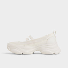 Aethera White Women's Platform and wedge sneakers - Mary Jane Sneakers Jogger sole